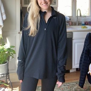 Nike Running Men’s L Dri Fit 1/4 Zip Pullover Black